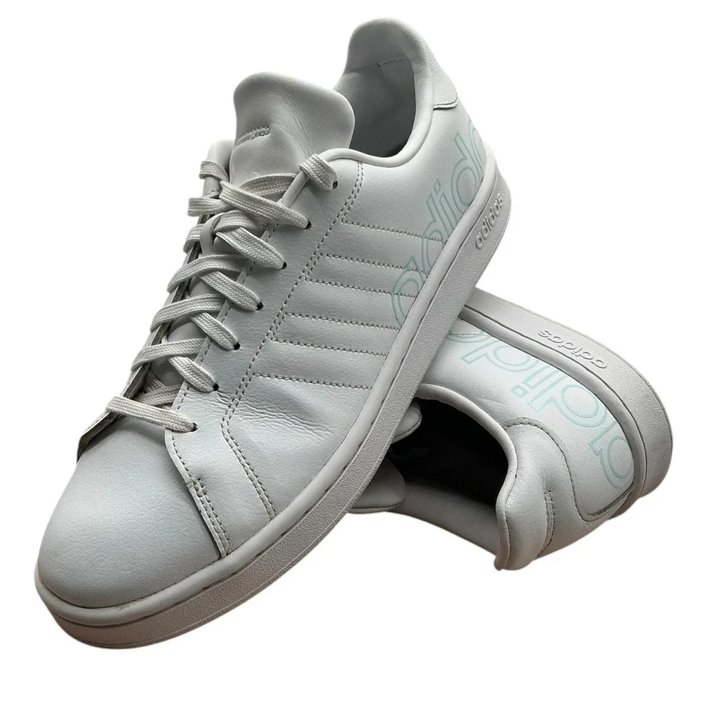 Adidas Grand Court White Leather Low Top Sneakers GY7641 Womens‎ 10